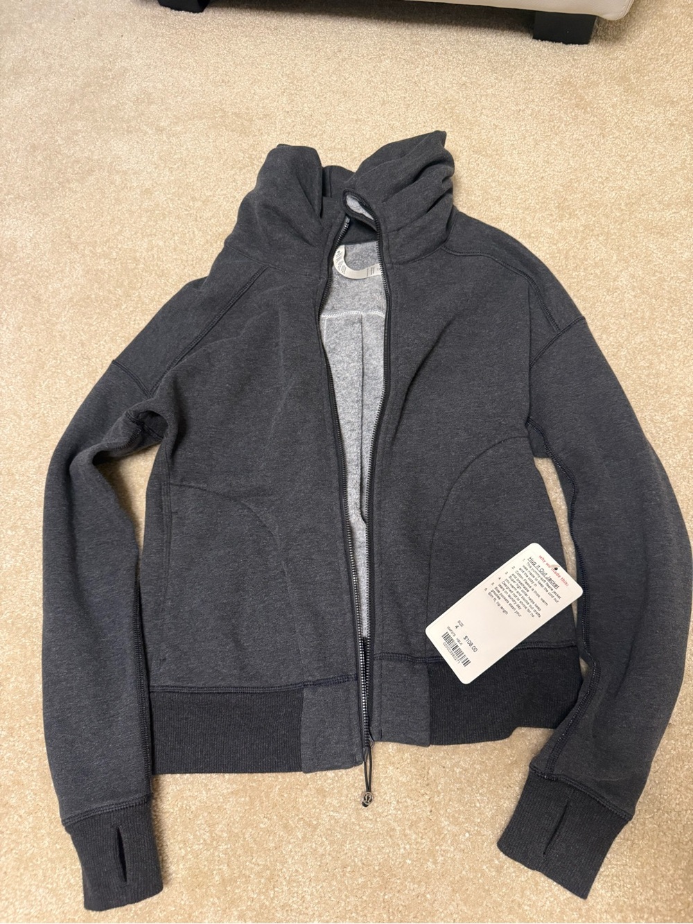 lululemon athletica Charcoal Gray Full-Zip Hoodie Jacket